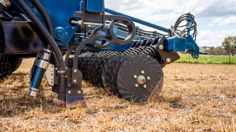 hydraulic coulters on coil tyne seed drill